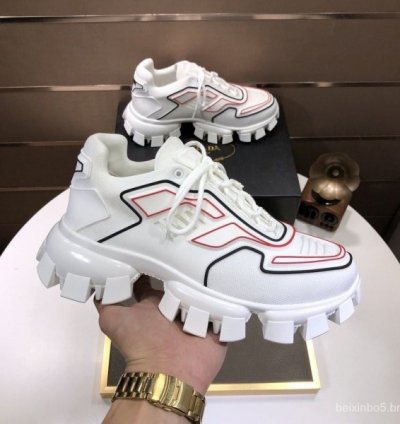 Prada Cloudbust Thunder White Red Sneakers