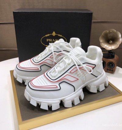 Prada Cloudbust Thunder White Red Sneakers