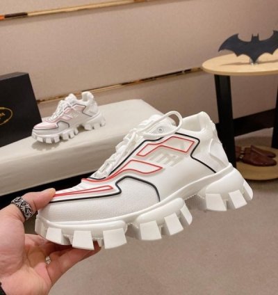 Prada Cloudbust Thunder White Red Sneakers