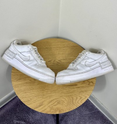 Vintage Nike Air Force 1 Low Triple White Shadow Sneakers