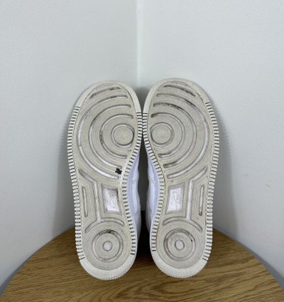 Vintage Nike Air Force 1 Low Triple White Shadow Sneakers