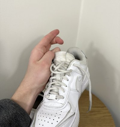 Vintage Nike Air Force 1 Low Triple White Shadow Sneakers