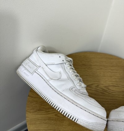 Vintage Nike Air Force 1 Low Triple White Shadow Sneakers