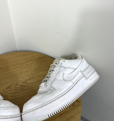 Vintage Nike Air Force 1 Low Triple White Shadow Sneakers