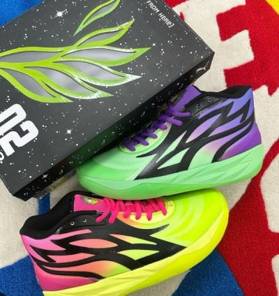 Pum A Melo 0 2 Multi Color Rick Morty Basketball Sneakers
