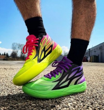 Pum A Melo 0 2 Multi Color Rick Morty Basketball Sneakers