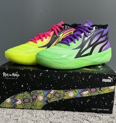 Pum A Melo 0 2 Multi Color Rick Morty Basketball Sneakers