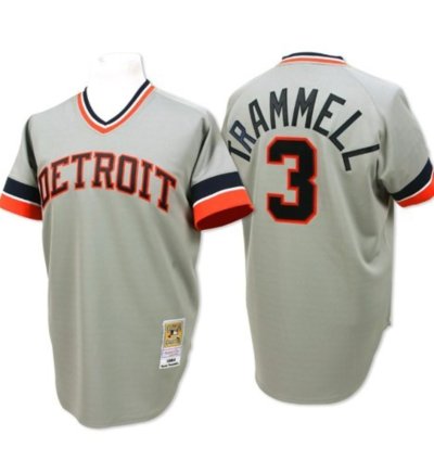 Detroit Tigers Alan Trammell Gray 1984 Throwback Pullover Jersey