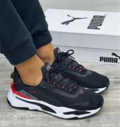 Pum A Rs Fast Unmarked Black White Sneakers