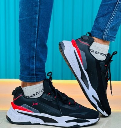 Pum A Rs Fast Unmarked Black White Sneakers