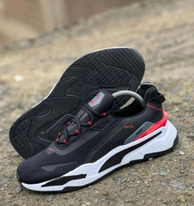 Pum A Rs Fast Unmarked Black White Sneakers
