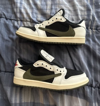 Jordan 1 Retro Low Og Sp Travis Scott Olive ps 3y