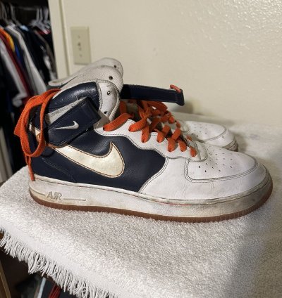 Vintage Nike Air Force 1 Mid Orange Blaze 2007 Size 10 5