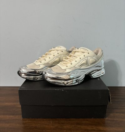Adidas Raf Simons Ozweego Cream White Silver Metallic