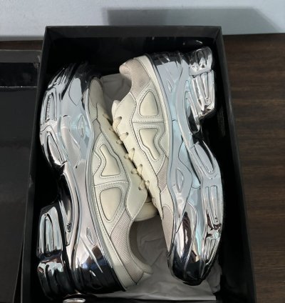 Adidas Raf Simons Ozweego Cream White Silver Metallic