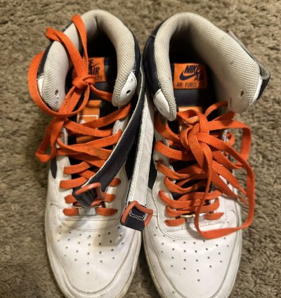 Vintage Nike Air Force 1 Mid Orange Blaze 2007 Size 10 5