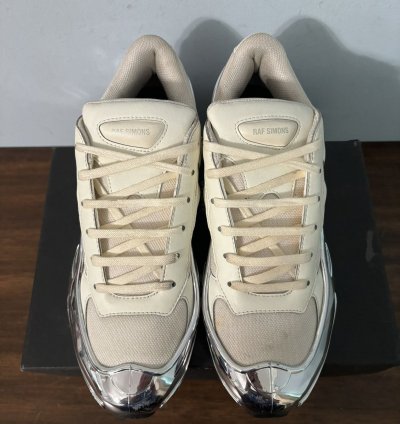 Adidas Raf Simons Ozweego Cream White Silver Metallic