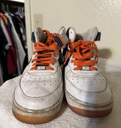 Vintage Nike Air Force 1 Mid Orange Blaze 2007 Size 10 5