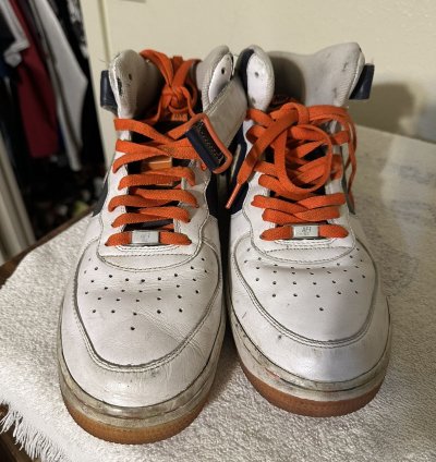 Vintage Nike Air Force 1 Mid Orange Blaze 2007 Size 10 5