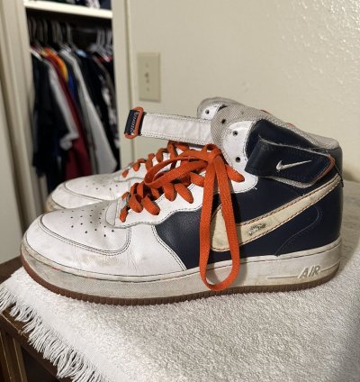 Vintage Nike Air Force 1 Mid Orange Blaze 2007 Size 10 5