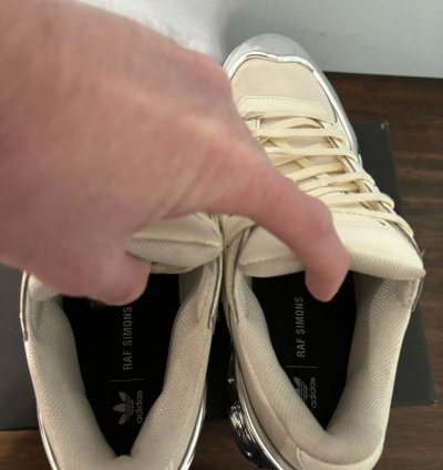 Adidas Raf Simons Ozweego Cream White Silver Metallic