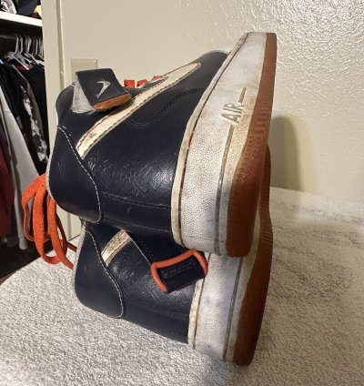 Vintage Nike Air Force 1 Mid Orange Blaze 2007 Size 10 5