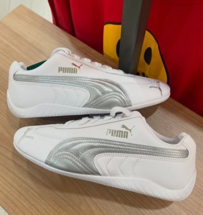 Pum A Speedcat Leather White Silver Sneakers