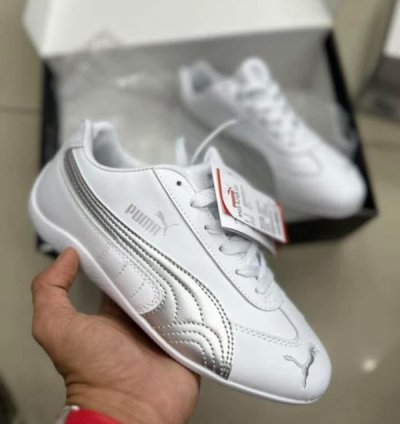 Pum A Speedcat Leather White Silver Sneakers