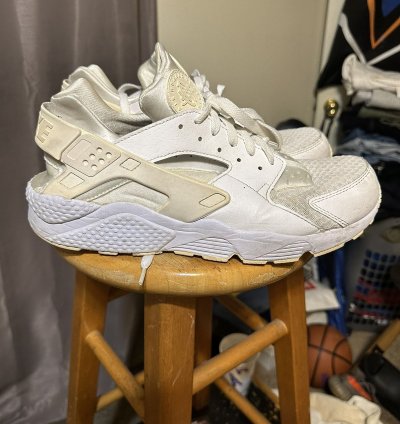 Vintage Nike Air Huarache Triple White 2016 Size 13