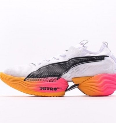 Pum S Fast R Nitro Elite 2 White Orange Sneakers