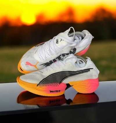 Pum S Fast R Nitro Elite 2 White Orange Sneakers