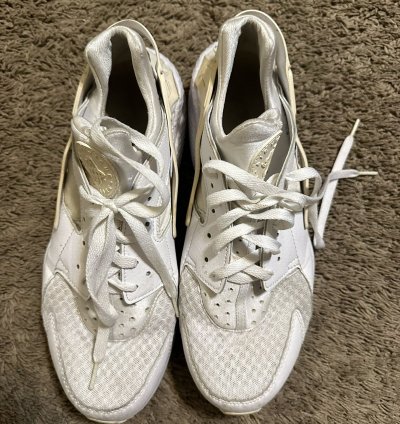 Vintage Nike Air Huarache Triple White 2016 Size 13