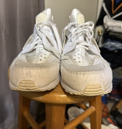 Vintage Nike Air Huarache Triple White 2016 Size 13