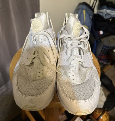 Vintage Nike Air Huarache Triple White 2016 Size 13