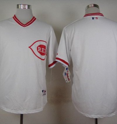 Cincinnati Reds Customized 1990 White Pullover Jersey