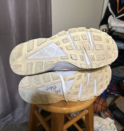 Vintage Nike Air Huarache Triple White 2016 Size 13