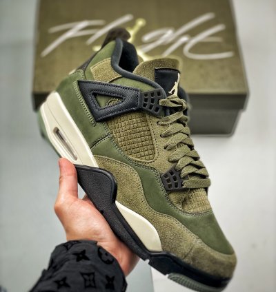 Nike Air Jordan 4 Olive Canvas Fb9927-200