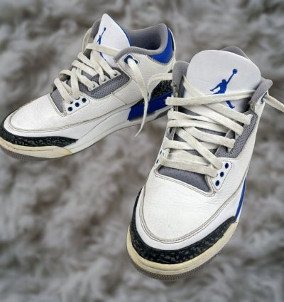 Vintage Nike Air Jordan 3 Retro Mid Racer Blue Elephant Skin Ct8532-145 Mens Us Size 8 Athletic Sneaker 2021