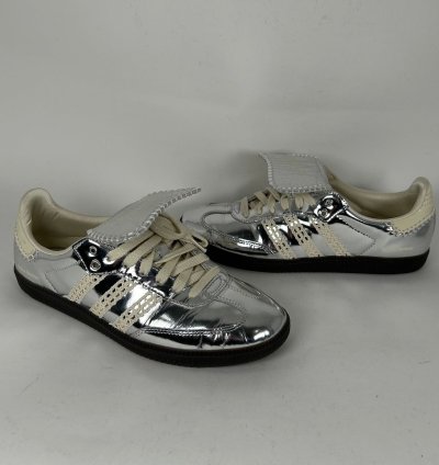 Adidas Wales Bonner Metallic Silver Samba Sneaker Size 10