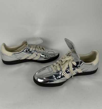 Adidas Wales Bonner Metallic Silver Samba Sneaker Size 10