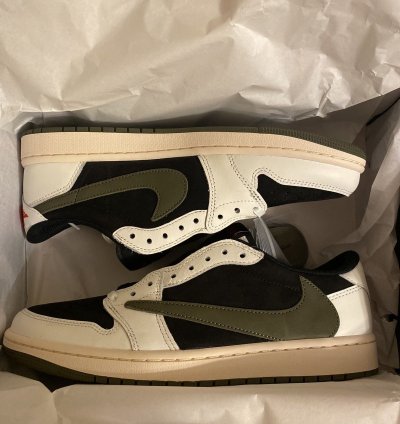Jordan 1 Travis Scott Olive 9 5m 11w