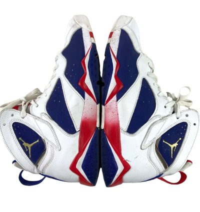 Vintage Nike Air Jordan 7 Retro Olympic Basketball Sneakers Size 10 5 Us Red White Blue Mens