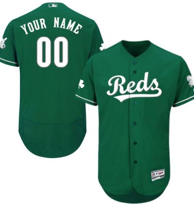 Cincinnati Reds Green Celtic Customized Flexbase Majestic Mlb Collection Jersey