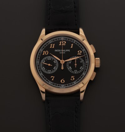 Patek Philippe Chronograph In Rose Gold With Black Dial And Breguet Numerals