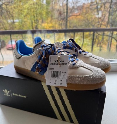 Adidas Wales Bonner Samba Nylon Wonder Clay Royal Blue