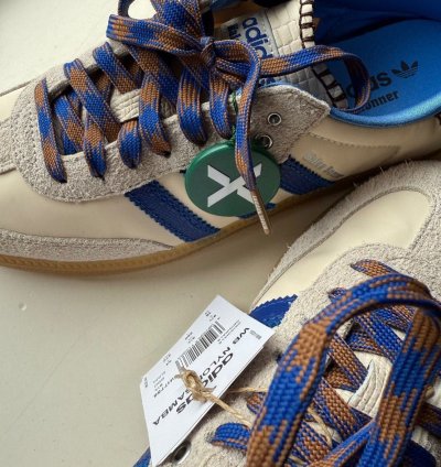 Adidas Wales Bonner Samba Nylon Wonder Clay Royal Blue