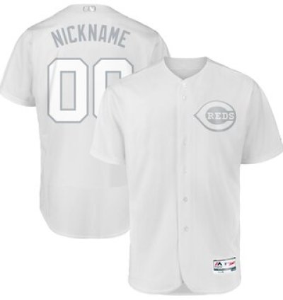 Cincinnati Reds Majestic 2019 Players Weekend Flex Base Roster Custom White Jersey