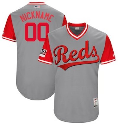 Cincinnati Reds Majestic Gray 2018 Players Weekend Flex Base Custom Jersey