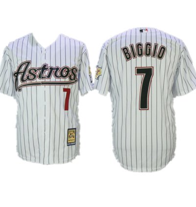 Houston Astros Craig Biggio White 2000 Throwback Jersey