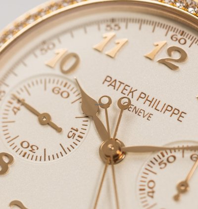 Patek Philippe Chronograph Ladies Split Second Chronograph Ref 7059- 18k Rose Ivory Dial Box Papers Bj-2012 Germany